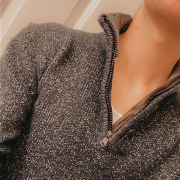 Chaps Speckled Half Zip Sweater - Picture 2 of 3